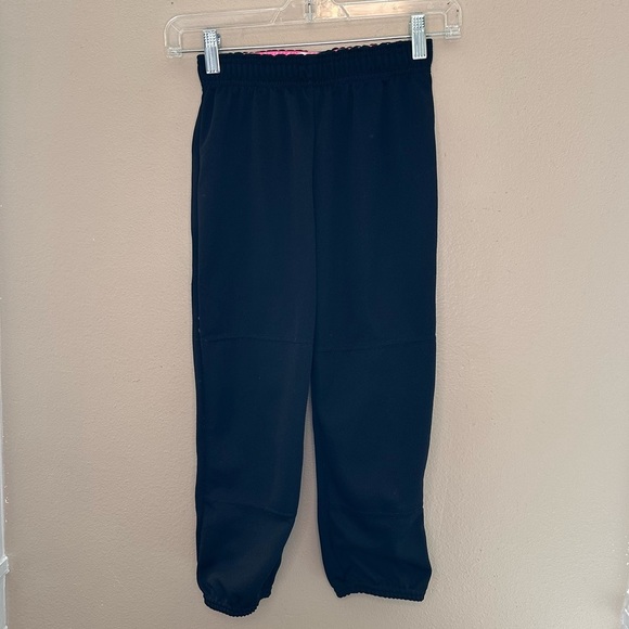 Soffe Girls Black Softball Baseball Little League Pants Size 12/14 - Picture 1 of 7